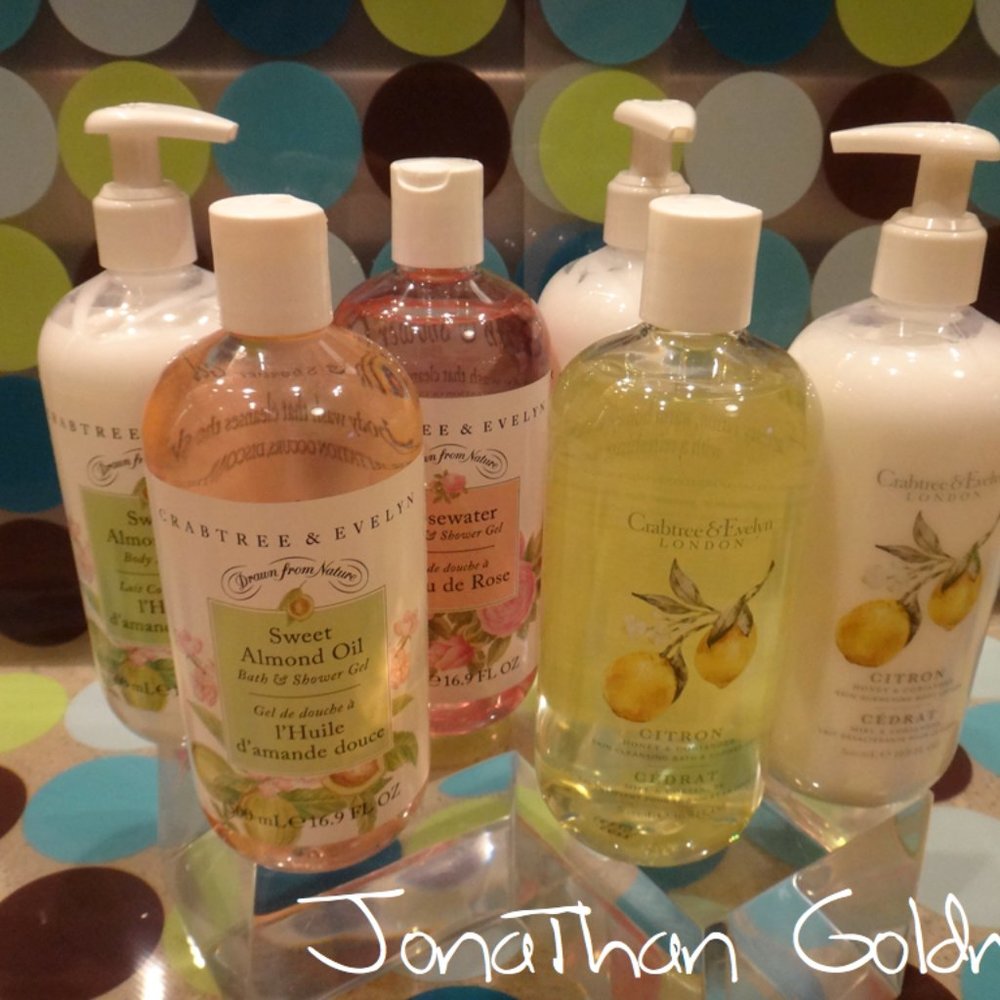 GROUP of Crabtree & Evelyn Rosewater, Sweet Almond Oil & Citron BathGel & Lotion